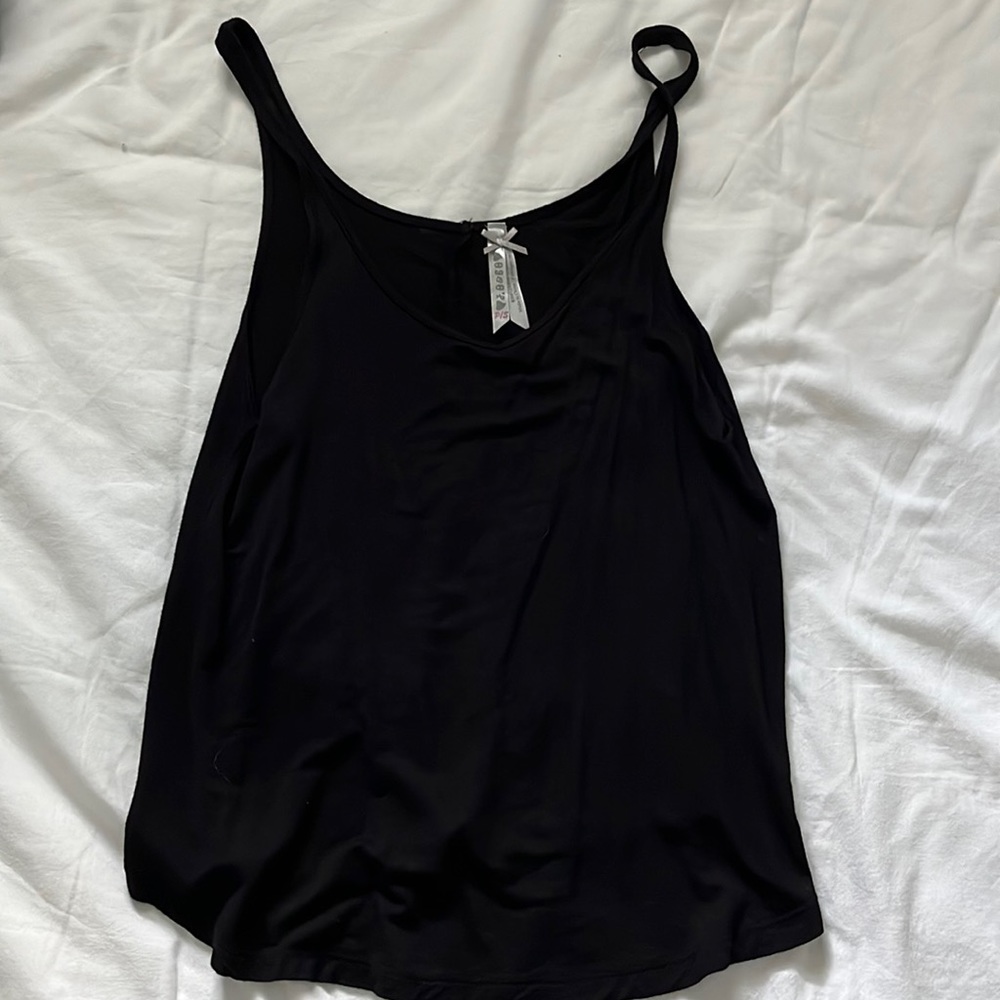 Black Medium Length Tank Top